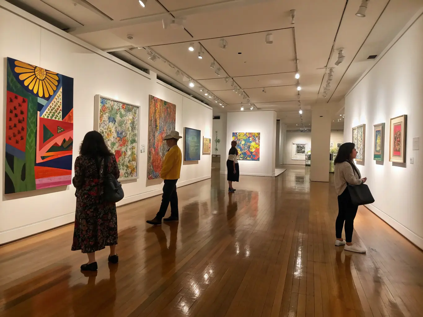 A captivating image of an art exhibition featuring a diverse collection of graphic arts, highlighting the creativity and talent of participating artists.